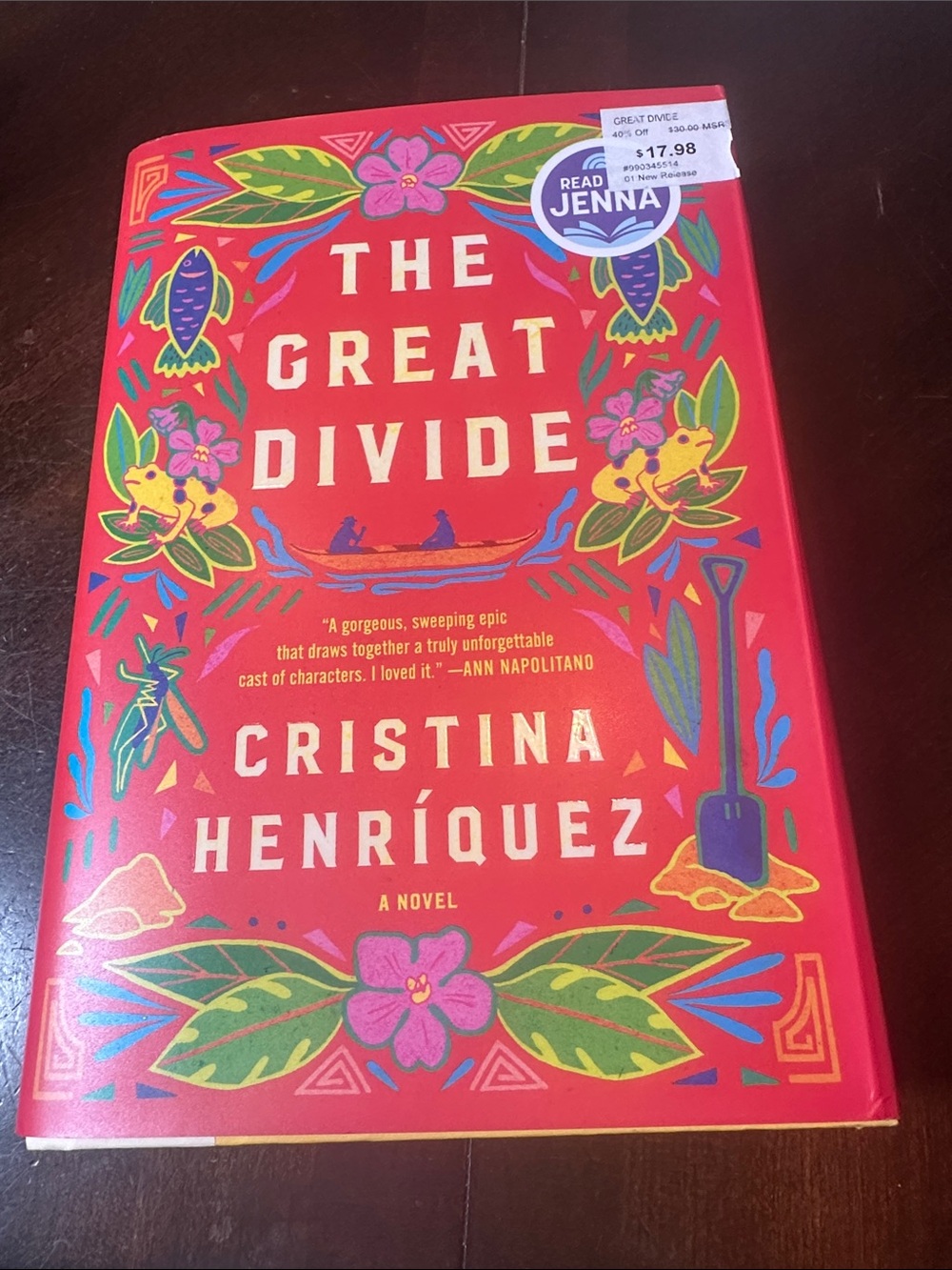 The Great Divide by Cristina Henríquez - Bright Red Decorative Hardcover